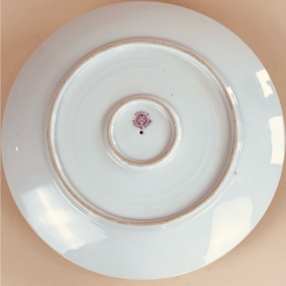 Vintage Hand Painted Nippon Tiered Serving Tray Tidbit Tray Gold Pink Flowers - Picture 5 of 12